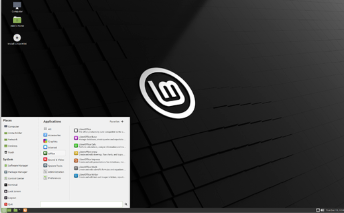 screenshot of Linux Mint